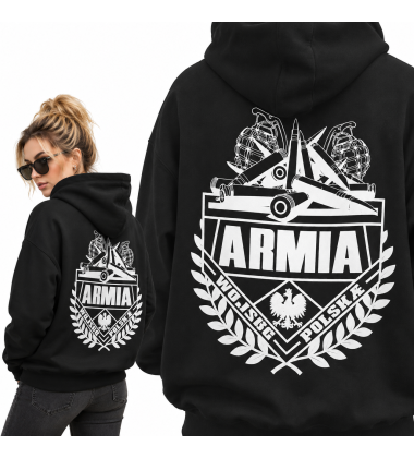 Damska bluza z kapturem- ARMIA (BIAŁY)